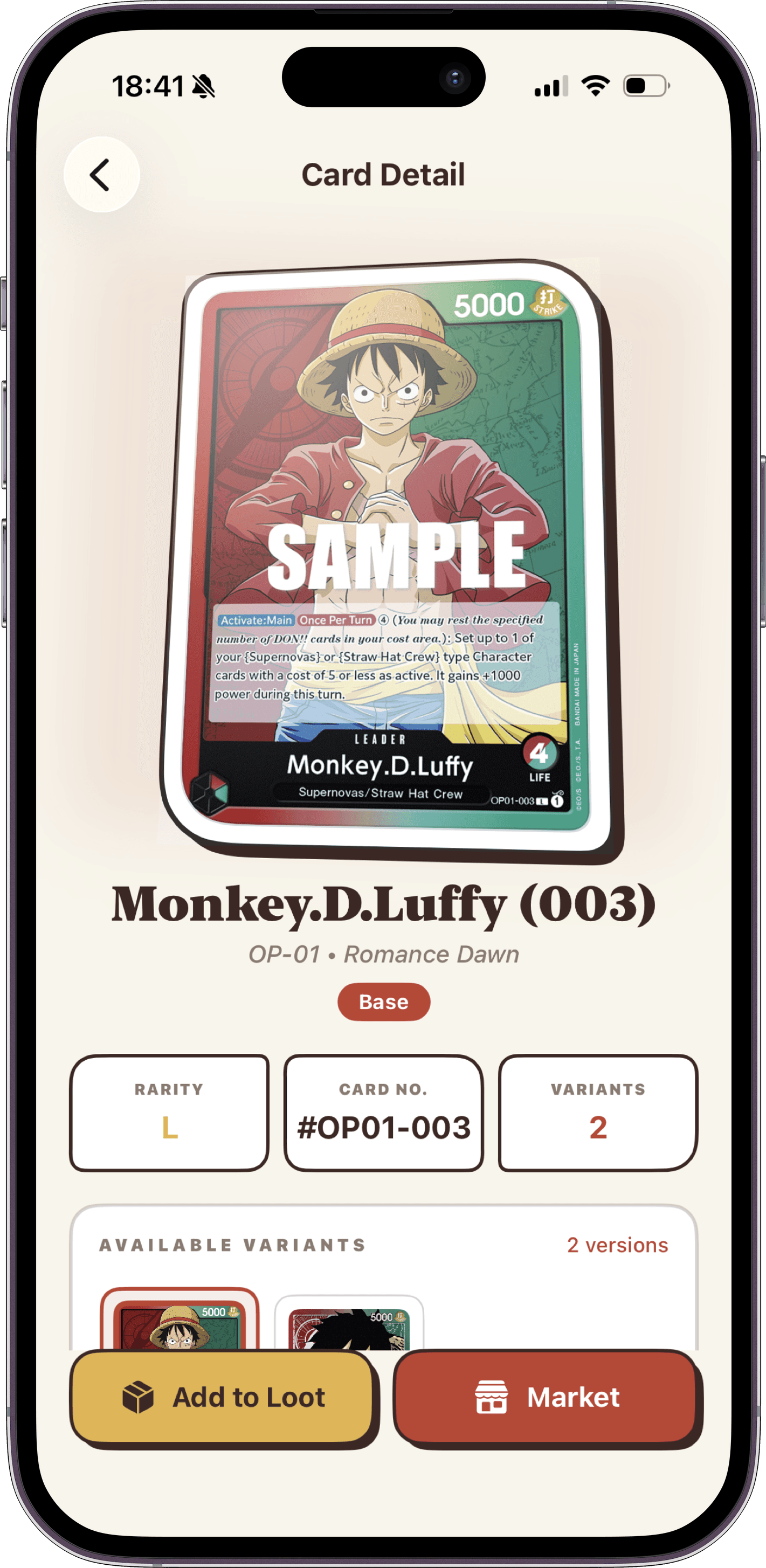 One Piece TCG Scanner App